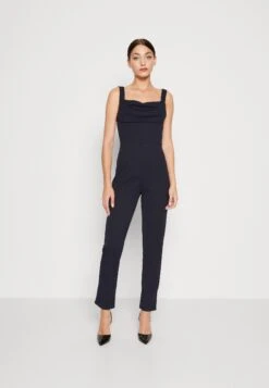 Wal G Serena PleatedTuta JumpsuitNavy Blue Donna Tute Jumpsuit WG021C187-K11