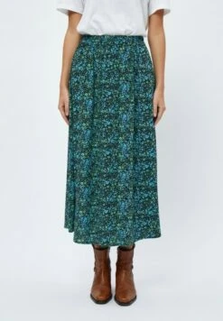 Minus Mibelia Midi Skirt 4Gonna A PiegheBright Lime Print Donna Gonne M0721B01F-T11